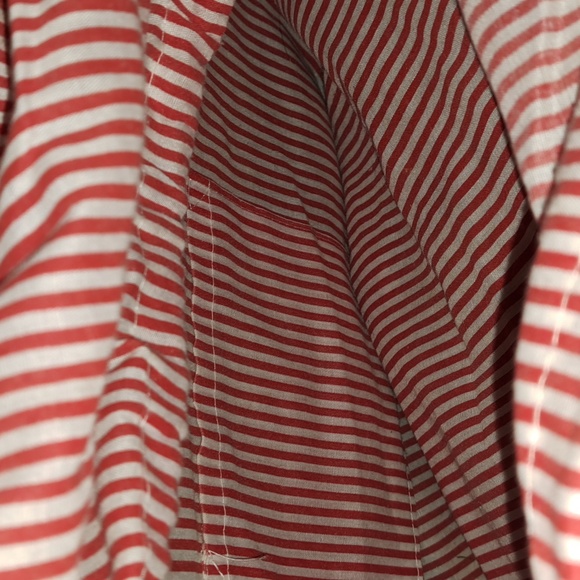 Woven Wicker Big Striped Bow Tote Bag - Picture 4 of 6